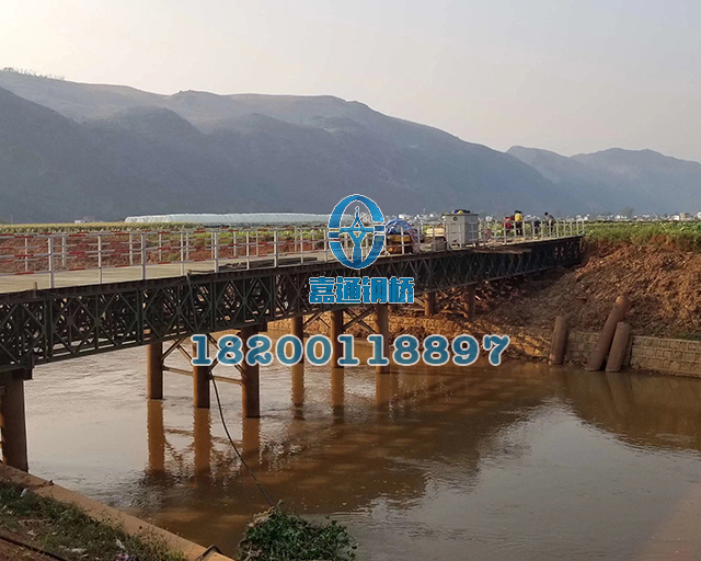 云南紅河州彌蒙鐵路竹園界51米長、6米寬鋼橋